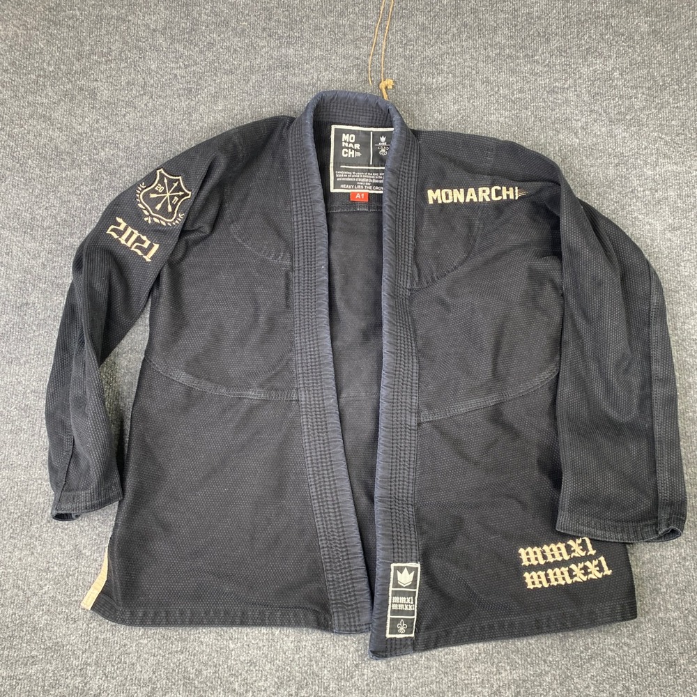 Kingz Monarch BJJ Gi Jacket Black A1 Brazilian Jiu Jitsu Street Sports Patch